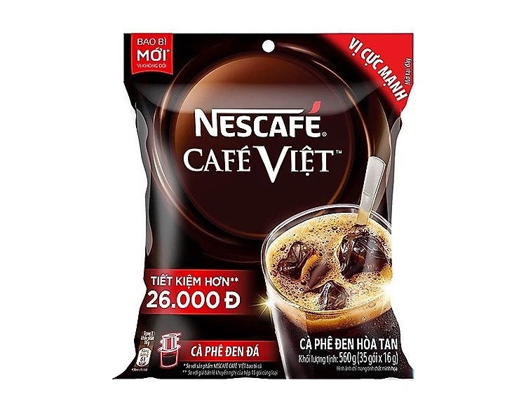 Nescafe Cafe Viet Black Iced Instant Coffee Drink Mix 35 Sachets x