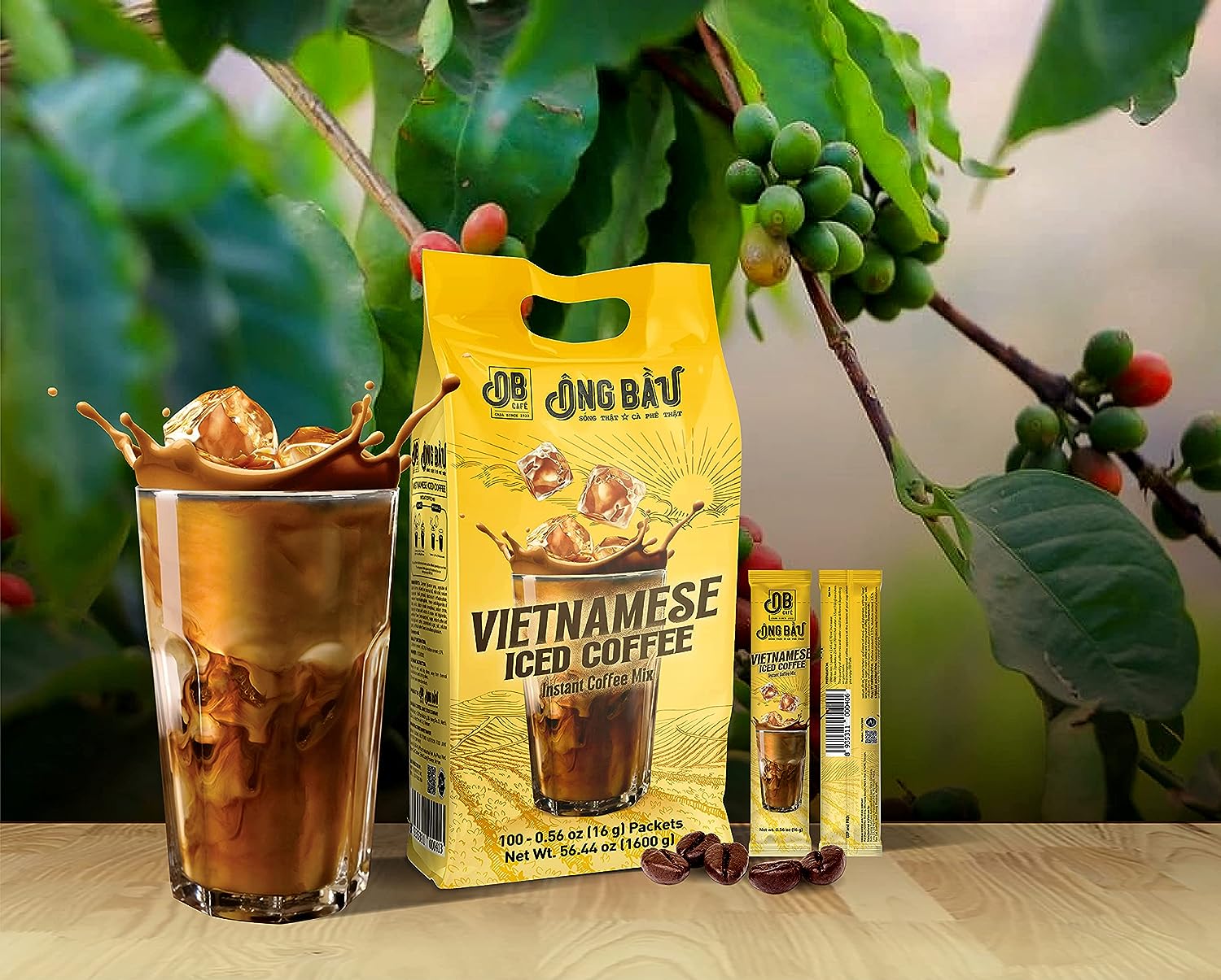 Collection of Ong Bau Vietnamese Instant Coffee with C-Power Technology for Energy Boost in a gallery layout