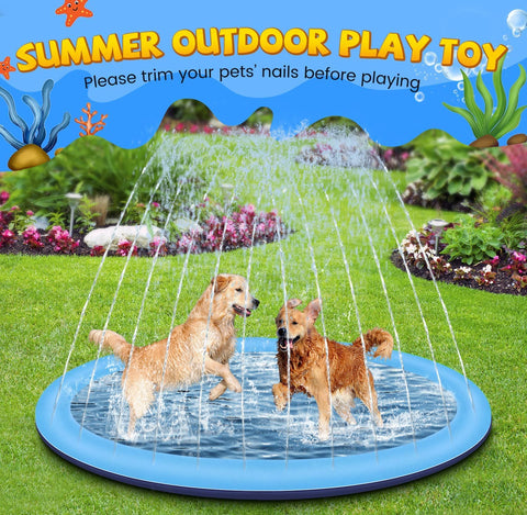 Sprinkler Pad for Kids and Dogs, 10 FT Extra Large Splash Pad for Toddlers 1-3 and Kids Ages 2+