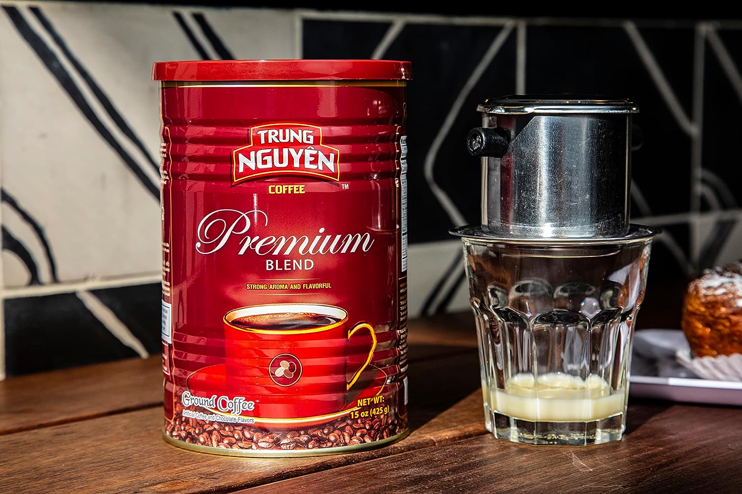 Collection of Trung Nguyen Premium Blend Vietnamese Coffee, 15 Ounce in a gallery layout