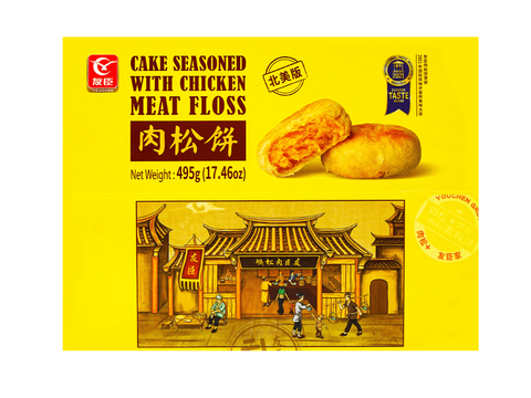Youchen Cake Seasoned with Chicken Meat Floss 15pcs - 17.46 Oz (495 g)