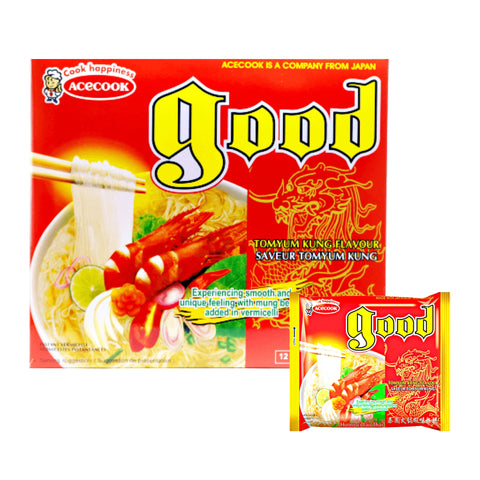 Acecook Good Vermicelli Tomyum Flavour/ Mien Tomyum 56gr (12 Bags/1 Box) - Pinsot