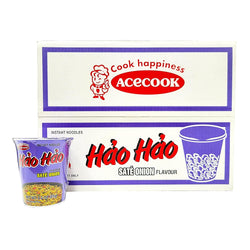 Collection of ACECOOK Hao Hao Instant Noodles Cups - Sate Onion Flavor, 12 Cups X 2.29 OZ - Pinsot in a gallery layout