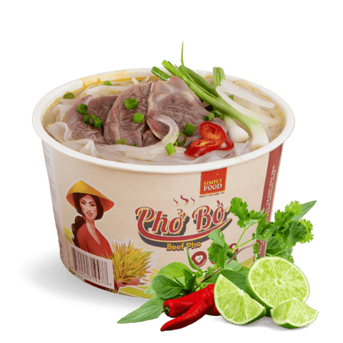 Beef Flavored Instant Pho Noodle Bowl - (Pack of 9) - Pinsot