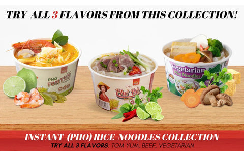 Beef Flavored Instant Pho Noodle Bowl - (Pack of 9) - Pinsot