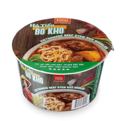 Collection of Beef Stew Rice Noodles (Hu Tie Bo Kho) 55g each/ 9 Bowls - Pinsot in a gallery layout