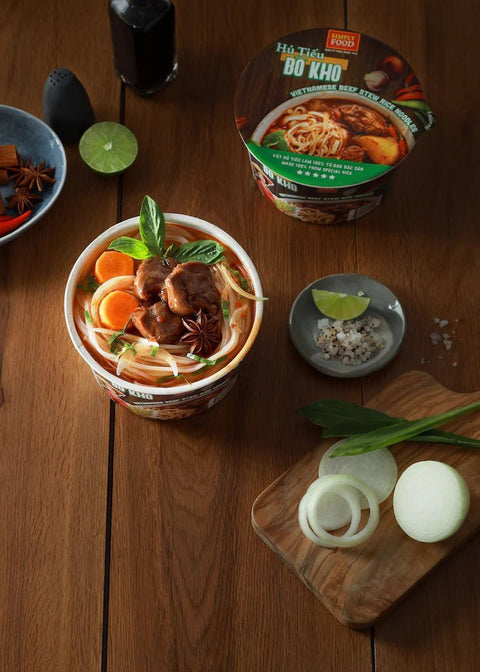 Beef Stew Rice Noodles (Hu Tie Bo Kho) 55g each/ 9 Bowls - Pinsot