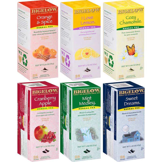 Collection of Bigelow Herbal Tea, Variety Pack, 168 bags - Pinsot in a gallery layout