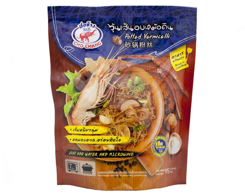 CHO CHANG Thai Food Ready to Cook Meal Instant Potted Vermicelli, Glass Noodle - 95g. (Pack of 5) - Pinsot