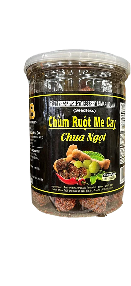 Spicy Preserved Starberry Tamarind (Chùm Ruột Me Cay) - 300g