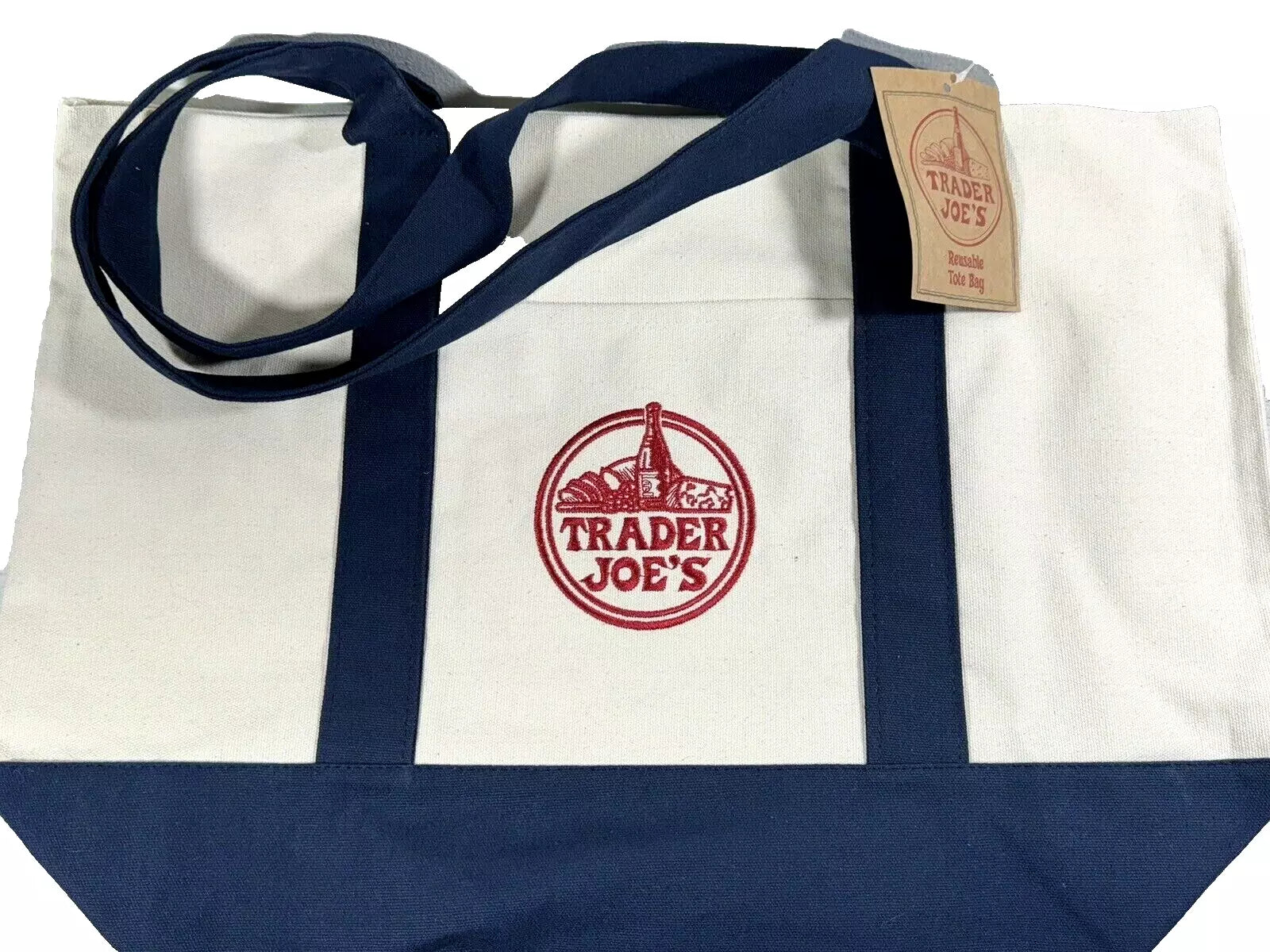 Collection of Trader Joe's Canvas Tote Shopping Bag - Big in a gallery layout