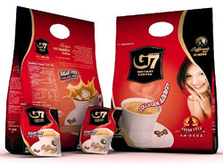 Collection of Trung Nguyen G7 Instant Coffee Sugar Free + Collagen, 22 Sachets X 16g in a gallery layout