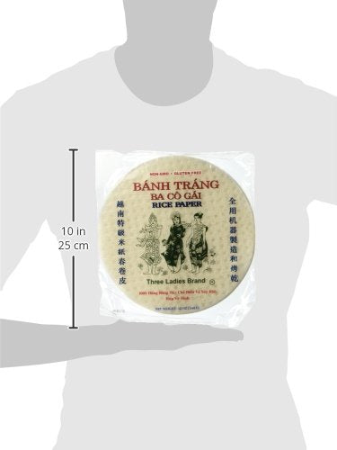 Three Ladies Spring Roll Rice Paper ( Round 22 Cm )