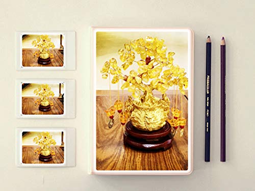 Collection of Feng Shui Citrine/Citrine Money Tree and Citrine Tree, Faucet Crystal Tree/Chinese Dragon Fortune Crystal Tree/Gift Tree (Yellow) in a gallery layout