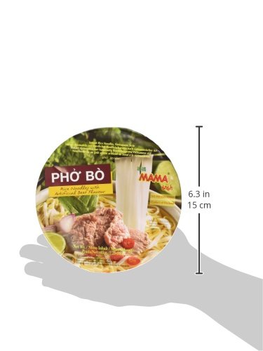 MAMA Pho Bo Instant Beef Soup Bowl Noodle In Vietnamese Style (6-Bowl Pack, 2.29 oz Per Bowl)