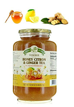 Collection of Vonbee Honey Ginger Citron Tea (Family Size 70.54 Oz 4.4 Lbs) Product of Korea 2.2 lb (1 kg) in a gallery layout