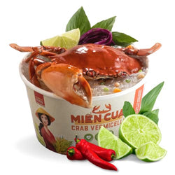 Collection of SIMPLY FOOD Instant Crab Glass Noodles (Miến Cua) - 9 BOWLS/ 55g each in a gallery layout