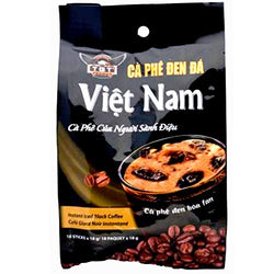 Collection of TGT Viet nam instant Iced coffee drink mix (Black Coffee, 18 Sticks x 18g) in a gallery layout