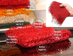 Collection of Kitchen Sponge, Multi Purpose Dishwasher, Heavy Duty Dishwashing Lưới Rửa Chén (1 Pieces, Red) in a gallery layout