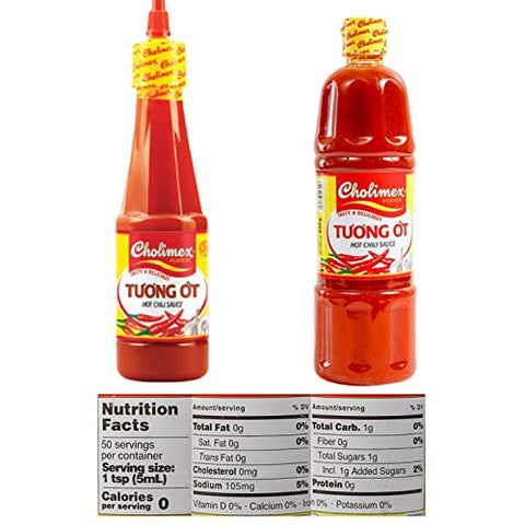 Vietnamese Pho Style Sauce - Hot Chilli Sauce 0.8 Lbs and 1.8 Lbs (850g) Refill + Traditional Vegetarian Hoisin Sauce 1.4 Lbs (567g) - Pack of 3