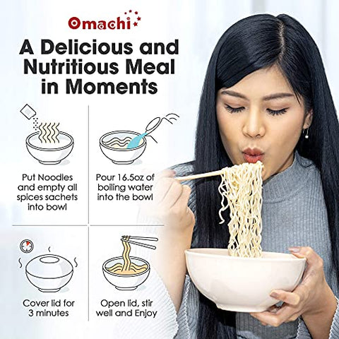 OMACHI Golden Potato Noodles - Made with Natural Ingredients (Braised Pork Rib)