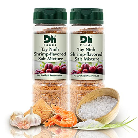 Dh Foods Shrimp Salt (Pack of 2) | Vietnamese seasoning salt | For fruits and vegetables | NO Synthetic Color - NO Artificial Preservative | 4 oz Net Wt.