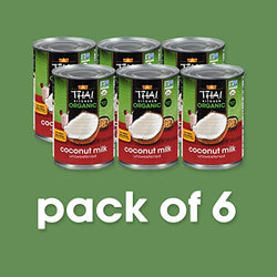 Collection of Thai Kitchen Organic Unsweetened Coconut Milk, 13.66 Fl Oz (Pack of 6) in a gallery layout