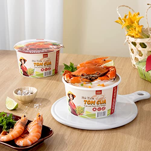 Collection of Instant Crab and Prawn Rice Noodles (Hu Tieu Tom Cua) 75g each/ 9 Bowls in a gallery layout