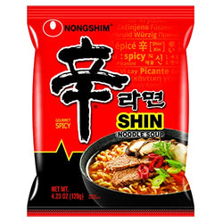 Collection of Nongshim Gourmet Spicy Shin Instant Ramen Noodle, 16 Pack, Chunky Vegetables in a gallery layout