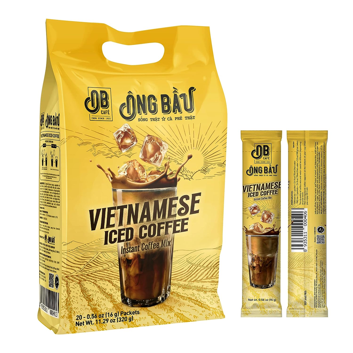 Collection of Ong Bau Vietnamese Instant Coffee with C-Power Technology for Energy Boost in a gallery layout